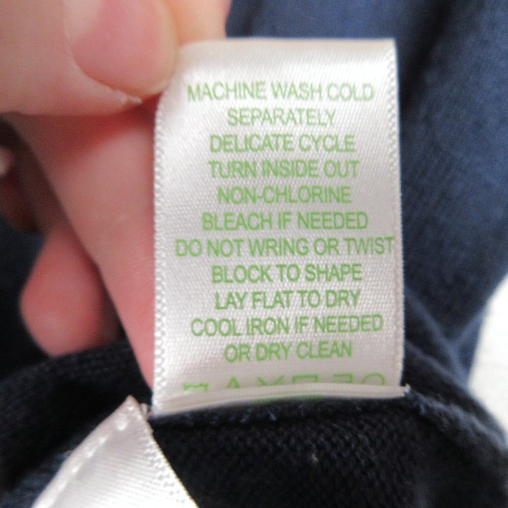 Lilly Pulitzer Clare Sweater Size S Navy Tiered Ruffle Sleeves - Picture 6 of 10